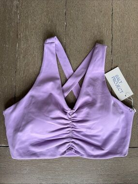 Salt Project Lilac NWT brushed front and center bra